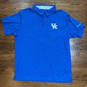 Columbia Men's Royal Blue Kentucky Wildcats Tech-Trail Omni Shade Polo Large